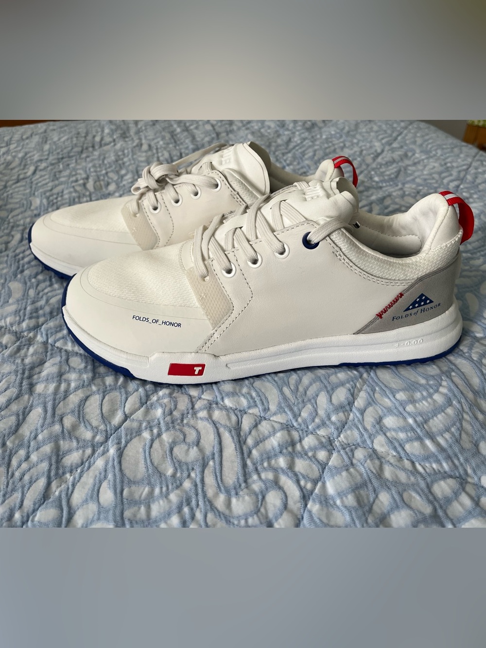 Folds of Honor Unisex Golf Shoes with Red & Blue Accents